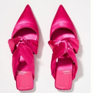 **NWT Jeffrey Campbell Tied Down Knot Mule Fuchsia Satin